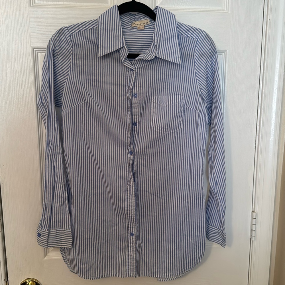 Forever 21 Shirt Size S Color Blue White